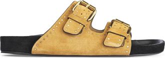 Isabel Marant Lennyo Sandalen - Dames - Sandalen - Bruin - 37 EU - Leer - Schoenen