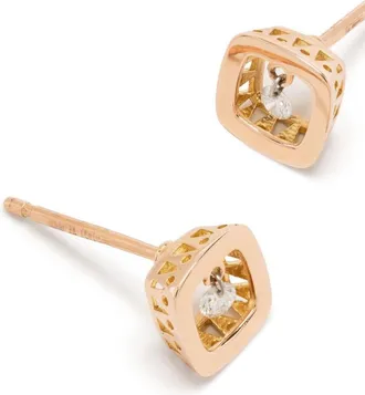 PONTE VECCHIO 18kt Rose Gold Vega Diamond Stud Earrings Jewellery Bijoux