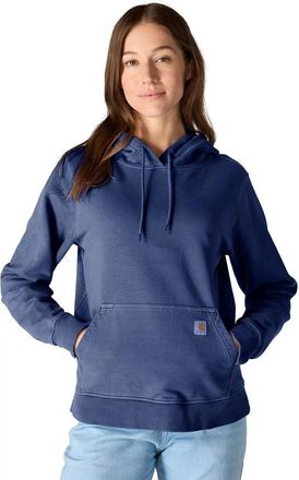 Carhartt Work in Progress Hoodie Womens Blue French Terry Kangaroo Pocket Relaxed Fit JAX1713