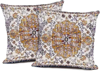 OEM Juego De Alfombra De 2 Piezas Con Estampados Bohemios Y &Eacute;tnicos, Fundas De Almohada Decorativas De Algod&oacute;n Y Lino (para Cojines/almohadillas Lumbares/