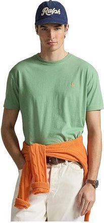 Polo Ralph Lauren Classic Fit Jersey Crewneck T-Shirt Mens T Shirt Outback Green : 2XL, Cotton