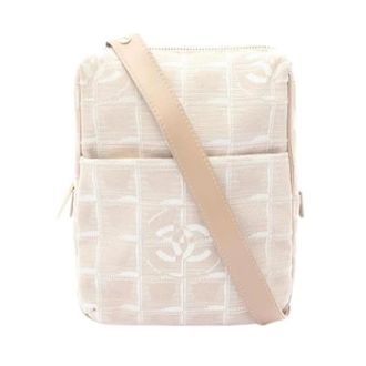 Chanel Pre-owned Cross Body Bags, female, Beige, Size: ONE SIZE Pre-owned New Travel Line Shoulder Bag