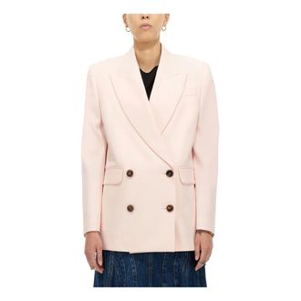 Alexander McQueen Alexander McQueen, Blazers, female, Pink, Size: XS DB Boxy Jacket