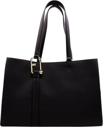 Furla Nuvola Tote L - Dames - Shoppers - Zwart - ONE Size - Leer - Tassen