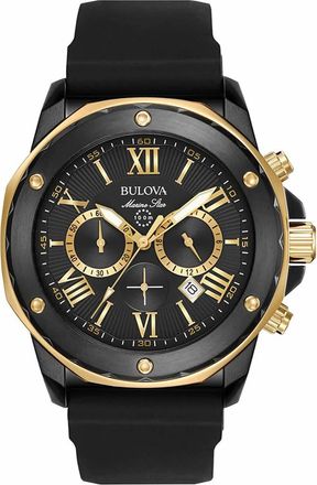 Bulova Mens Marine Star Black Dial Watch