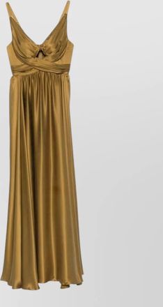 Zimmermann silk draped cutout sleeveless v-neck maxi dress