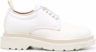 Buttero Schoenen, Dames, Wit, 41 EU, Leer, 40mm Leren Schoenen met Veters