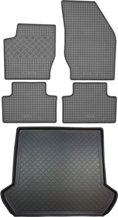 OEM Volvo Xc90 I Suv (5 Puertas) De 2002 A Abril De 2015. Juego: Alfombrillas De Goma Para Coche + Alfombrilla Para Maletero