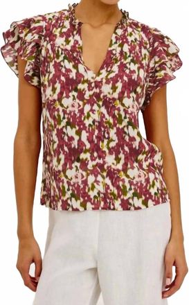 Rails Calista Short Sleeve Top In Cardinal Floral