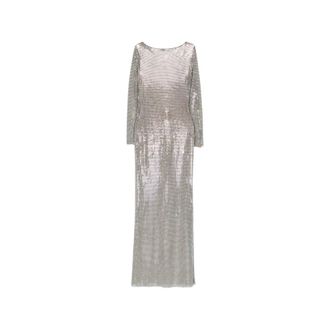 Self Portrait Long-sleeve Embellished Maxi Dress