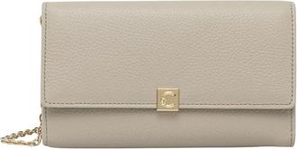 Coccinelle Grote Portemonnee met Klep - Dames - Schoudertassen - Beige - ONE Size - Leer - Tassen