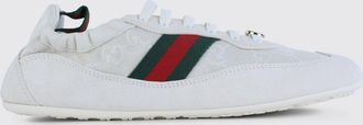 Gucci Sneakers Shift in canvas con monogram GG jacquard e camoscio