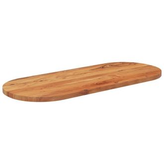 Berkfield Home Table Top 140x60x3.8 cm Oval Solid Wood Acacia in Brown