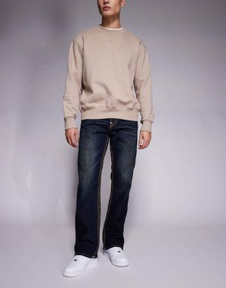 True Religion Billy - Jeans dritti con patta blu lavaggio scuro