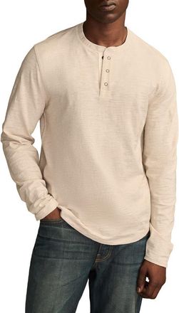 Lucky Brand Slubbed Heather Cotton Henley in Heather Oat at Nordstrom, Size Xx-Large