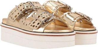 Tod's Womens Gold Sandal, Size 7