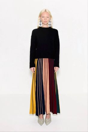 Simon Miller Celia Knit Skirt In Multi Color Rib