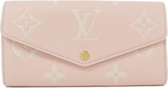 Louis Vuitton Monogram Empreinte Blanc Rose Leather Long Wallet (Bi-Fold) (Pre-Owned)