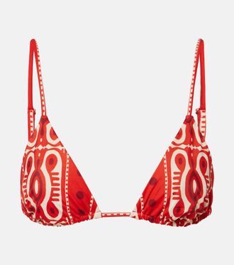 Johanna Ortiz Printed bikini top