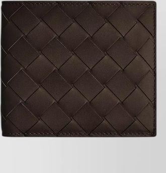 Bottega Veneta leather intrecciato bi-fold wallet