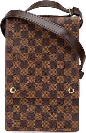 Louis Vuitton Pre-owned Cross Body Bags, female, Brown, Size: ONE SIZE Pre-owned Vertical Trunk Pochette Crossbody
