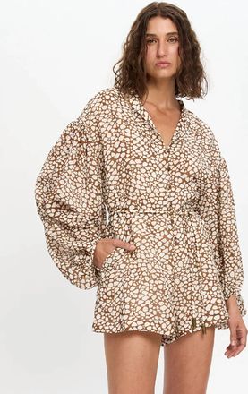 Kivari Solara Playsuit In Brown