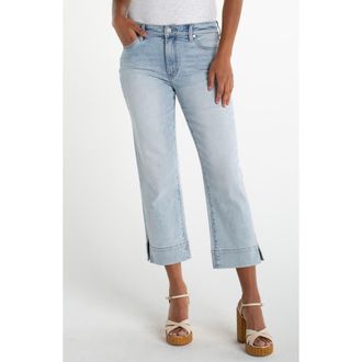 Liverpool L.A. Kennedy Split Hem Crop Straight Leg Jeans in Breakwater at Nordstrom, Size 16P