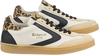 Valsport Schoenen, Dames, Veelkleurig, 39 EU, Animalier Cream Black Sneakers