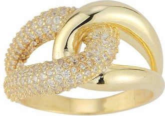 Sphera Milano 14K Gold Plated Cz Ring