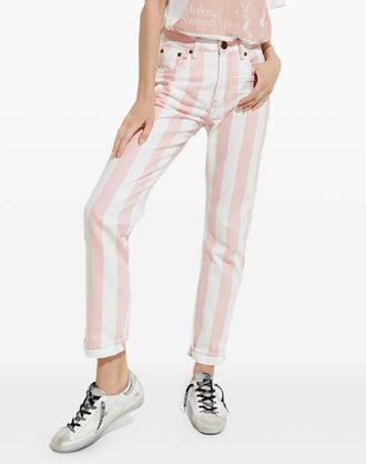 One Teaspoon x Moliera2 Jeans dritti a righe - Bianco