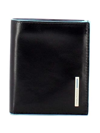 Piquadro leather trimmed wallet - unisex - Calf Leather - One Size - Black