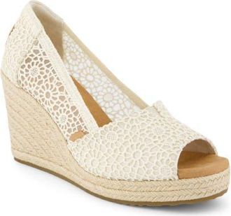 Toms Essential Wedge Pump in Natural Crochet at Nordstrom, Size 5.5