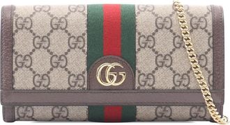 Gucci Pre-owned Gucci GG Supreme Web Ophidia Continental Wallet On Chain Ladies JQG6D10KZDJ913AW