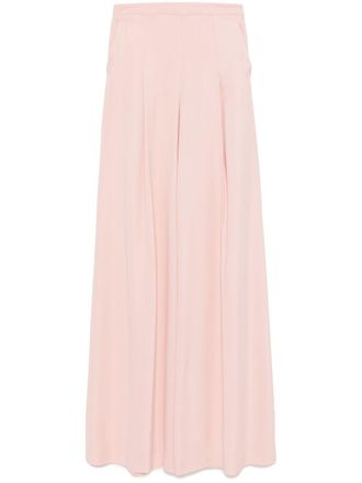 Giambattista Valli Pantaloni a palazzo con pieghe - Rosa