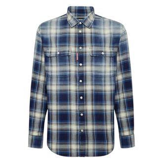 Dsquared2 Casual Shirts, male, Multicolor, Size: S Vintage Canadian Shirt for Men