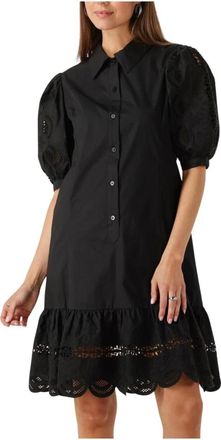 Liu Jo Zwarte Mini Jurk Abito Ts.nav - Dames - Shirt Kleedjes - Zwart - XS - Kleedjes