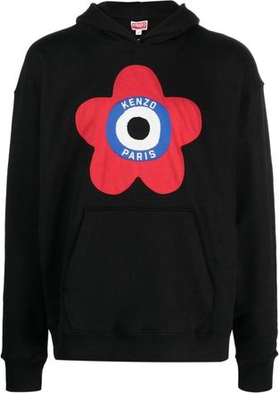 Kenzo Black Kenzo Paris Oversized Cotton Hoodie