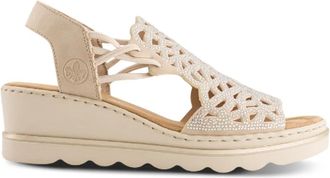 Rieker Schoenen, Dames, Wit, 36 EU, Leer, Sandaler
