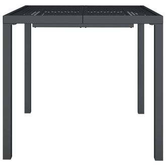 Berkfield Home Garden Table Anthracite 80x80x72 cm Steel in Black | Size: 80 x 80 x 72 cm