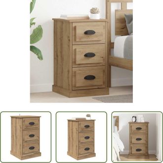 vidaXL Comodino in legno - Armadio da Notte Rovere artigianale 39 x 39 x 67,5 cm