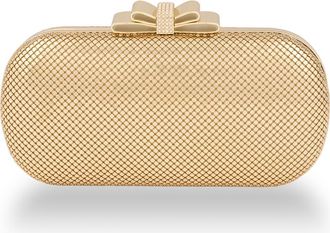 Whiting & Davis Marilyn Bow Minaudiere in Metallic Gold at Nordstrom