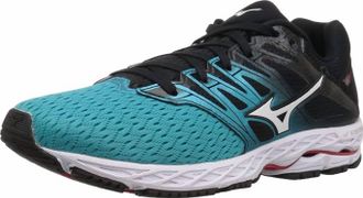 Mizuno Womens Wave Shadow 2 Sneakers In Sky Blue/white/black