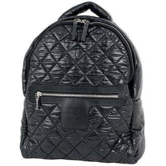 Chanel Coco Cocoon Black Nylon Leather Backpack (Pre-Owned)
