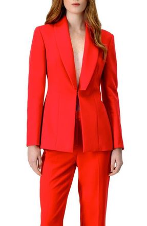 Ivonne Blazer with Shawl Lapel in Red at Nordstrom, Size 12