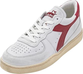 Diadora Vintage MI Basket Low Sneakers - Heren - Sneakers - Wit - 40 EU - Leer - Schoenen