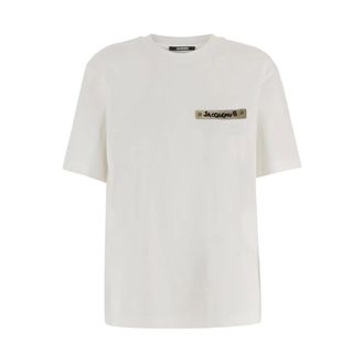 Jacquemus T-Shirts, male, White, Size: XL Le T-shirt Plage