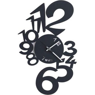 Arti e Mestieri Arti E Mestieri - Orologio da Parete Lupin Design Moderno Nero - Made in Italy, Acciaio, &oslash; 50 cm, Stile Minimal per Soggiorno, Cucina, Ufficio