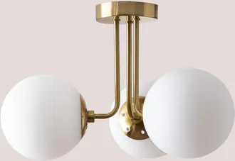 Sklum Sklum - L&aacute;mpara De Techo Con 3 Bolas De Cristal Garland