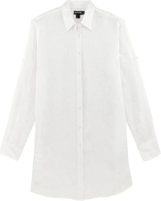 Vilebrequin Fragance Shirt Dress - Dames - Shirt Kleedjes - Wit - M - Linnen - Kleedjes