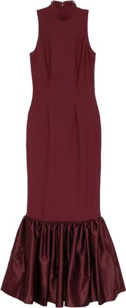Rotate Ruffled Hem Maxi Jurk - Dames - Maxi kleedjes - Rood - M - Polyester - Kleedjes